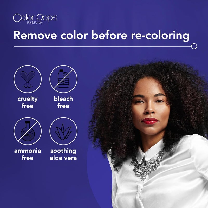 Color Oops Fix & Fortify Bond Rejuvenating Color Remover, Includes Color Remover, Activator Mixing Bottle, Charcoal Shampoo, Bond Rejuvenating Masque, Gloves, Cap, & Instructions, Cruelty Free - Image 3